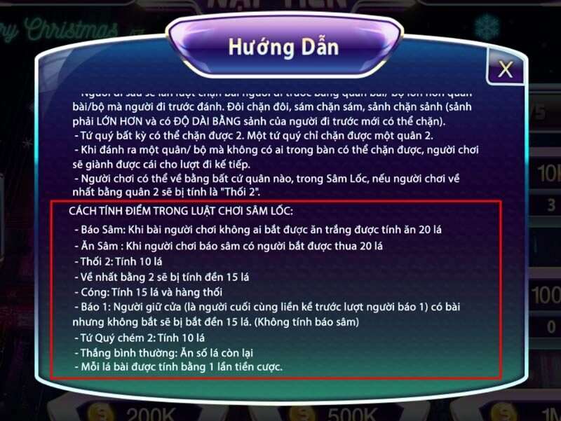 Quy định thưởng phạt khi chơi Sâm Lốc tại 789Club