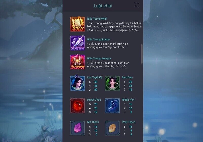 Tỷ lệ trả thưởng nổ hũ Tru Tiên